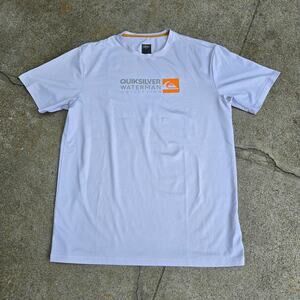 Vtg Y2k QUIKSILVER Waterman Collection Wave Logo Skate Surf Dri Fit T Shirt L